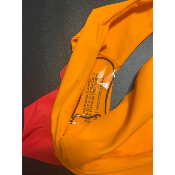 Andrea Iyamah NEW Aisha Ruffle Bottom‎ in Orange/Red Size XL - Picture 4 of 5